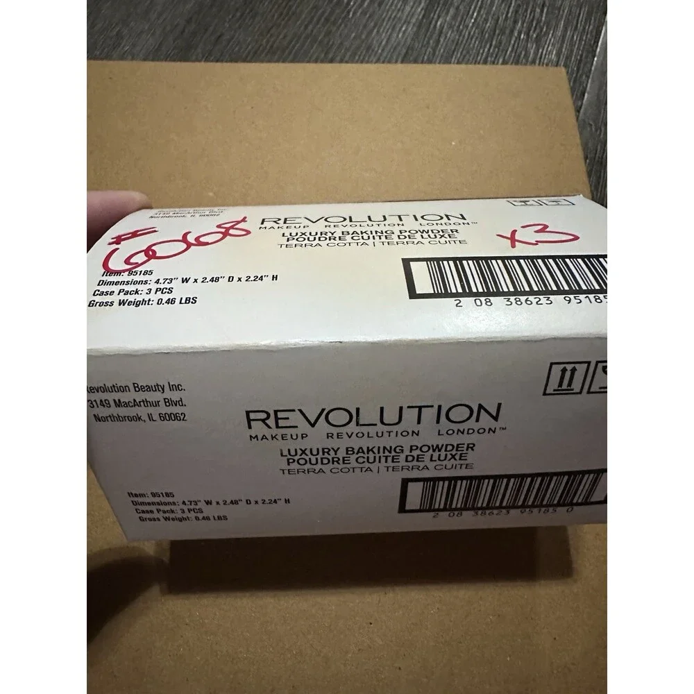 Makeup Revolution Luxury Baking Powder Terracotta 3Pc Lot New